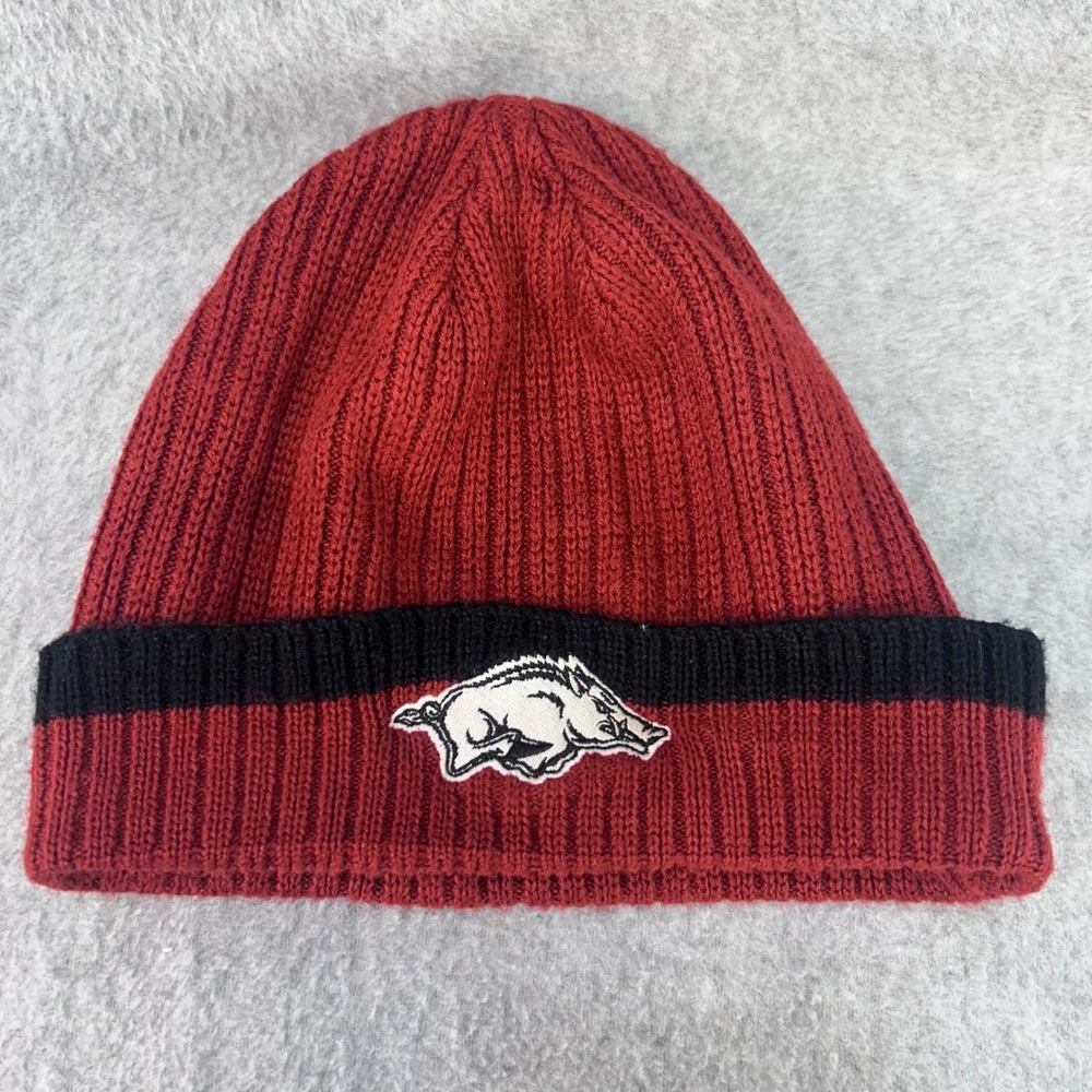 Arkansas‎ Razorbacks Unisex Red Nike Beanie Knit Cuffed Embroidered Hat OSFM